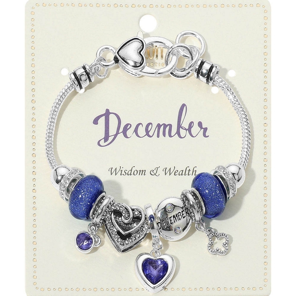 December Birthstone Charm Bracelet
